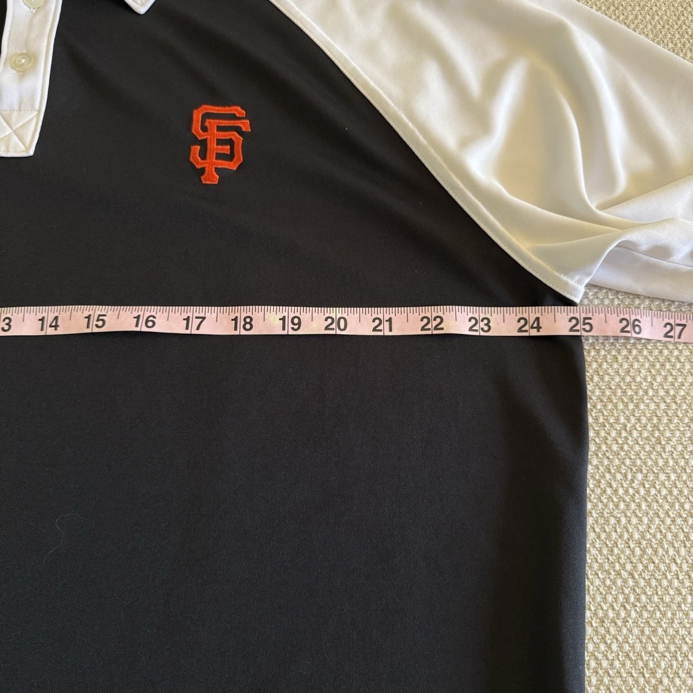 San Francisco Giants MLB Genuine Merchandise Polo Golf Shirt Mens XL Black/White - Picture 9 of 10